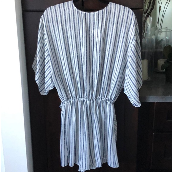 NWT blue and white stripe romper - Picture 5 of 5